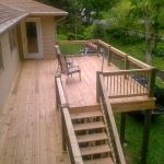 Custom wood second story deck in Lincoln, NE