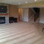Full basement remodel with fireplace and bar in Omaha, NE